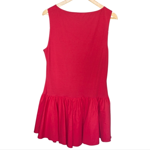 Reformation Red Mini Dress Defina Knit Dress Drop Waist Large - Picture 8 of 8